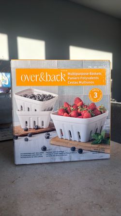 over&back 3-piece Multipurpose Berry Baskets