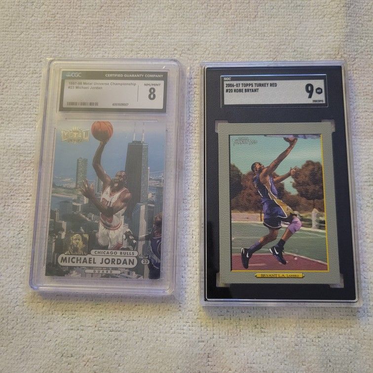 Michael Jordan & Kobe Bryant 2 Graded Slabs Lot
