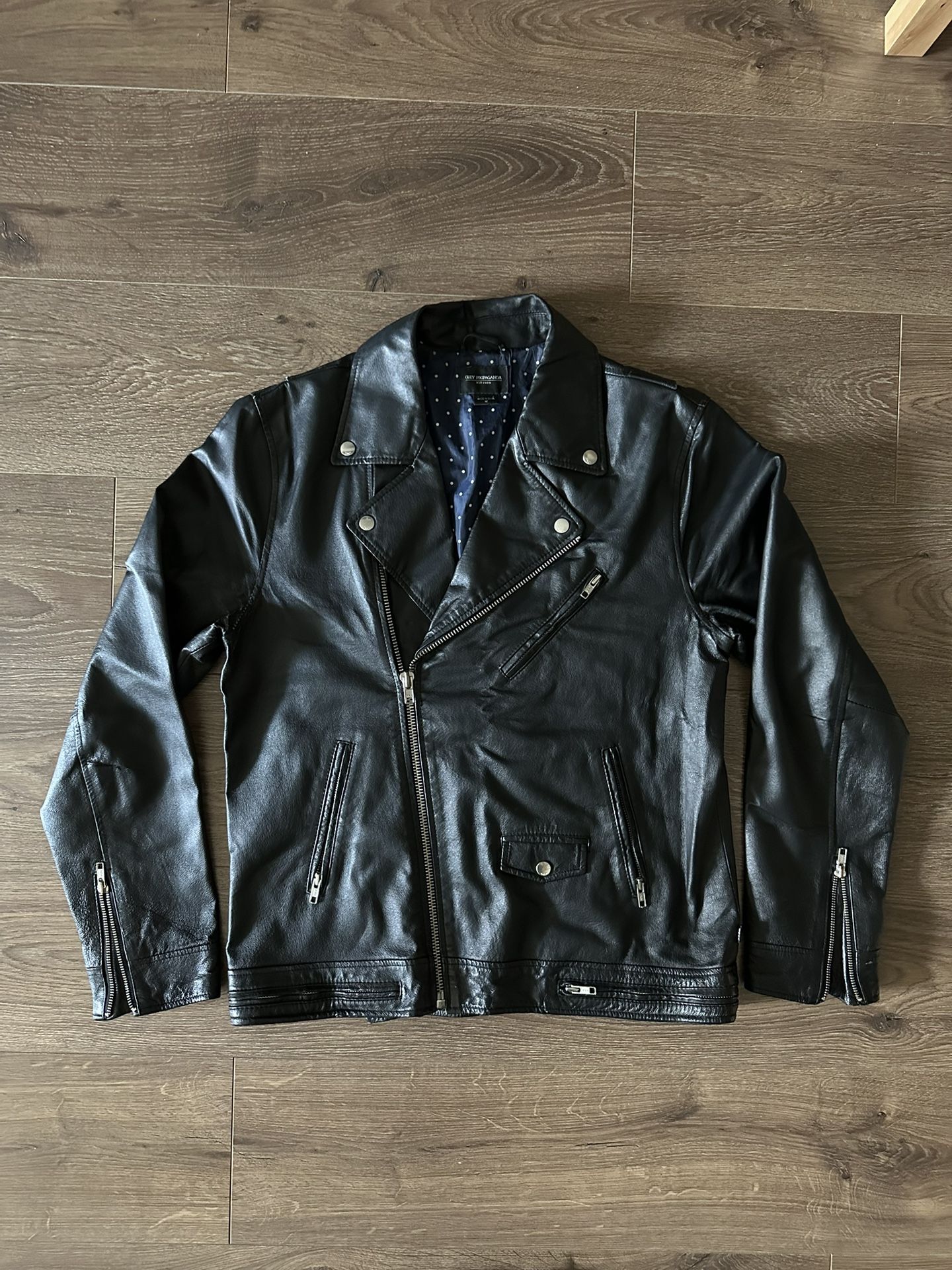 Obey Black Leather Jacket