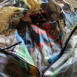 Members Only  RUGRATS  Translucent Nickelodeon Size M Half Zippered Jacket  