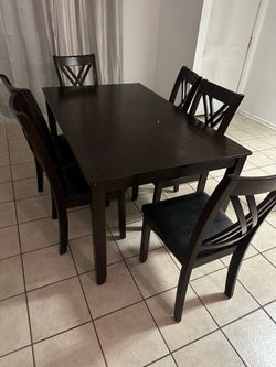 Dining table and four chair