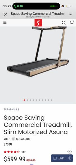 Space Saving Commercial Treadmill, Slim Motorized Asuna