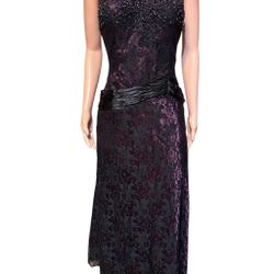 Juliet fashion strapless purple lace dress L