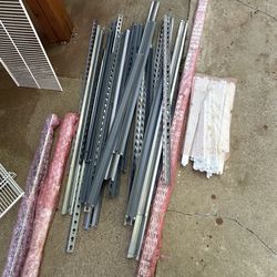 White Metal Wall Mounted Closet Shelf Set 12" Painted, MPN 411318