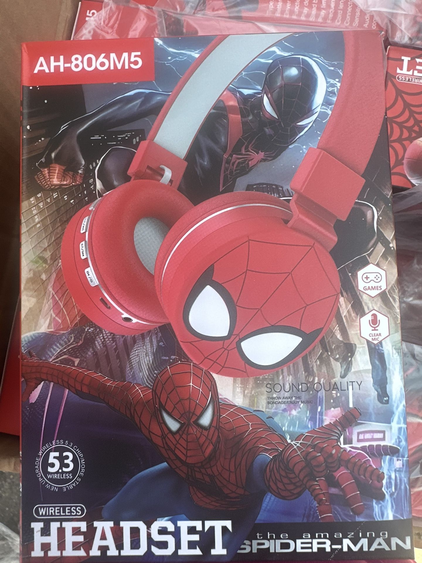 Spiderman Bluetooth headphones Wiress