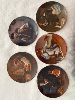 5 Norman Rockwell Plates: The Heritage Collection with COA ($25)