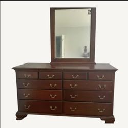 Wooden 10 Drawer wide Dresser