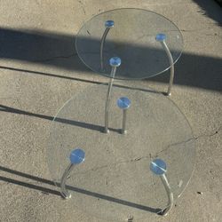Circle Glass End Tables