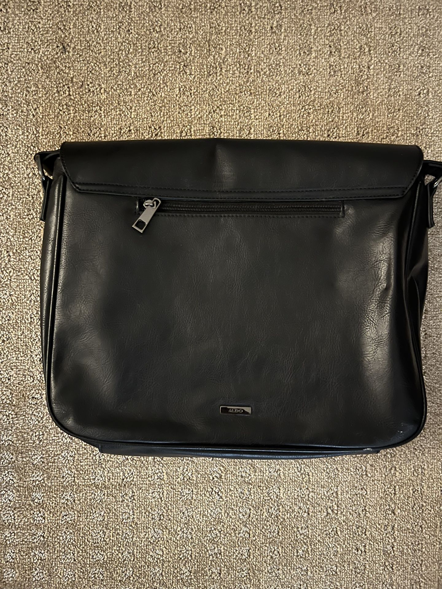Black Leather Aldo Messenger Bag