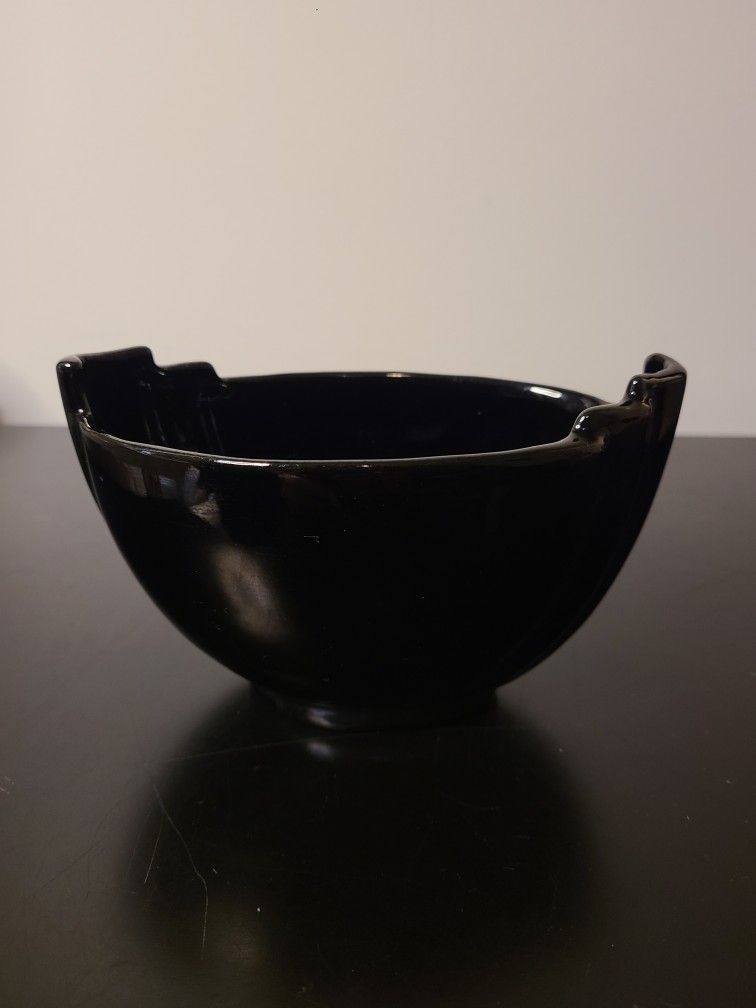 Vintage Frankoma 35 Glossy Black Planter
