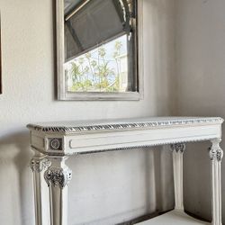 Vintage Console Table + Mirror