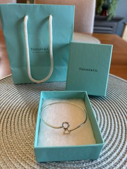 Tiffany’s Elsa Peretti Double Open Heart Bangle (Silver & 18k Rose Gold)
