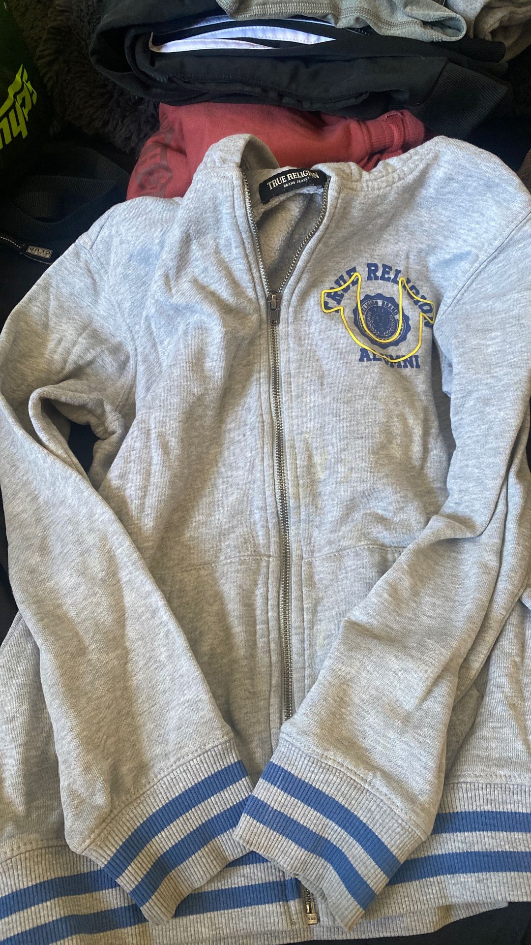 Youth Clothes Size 10-12 (2 Outfits, 2 Sweaters, Dressy Shirt, Nike Tights)