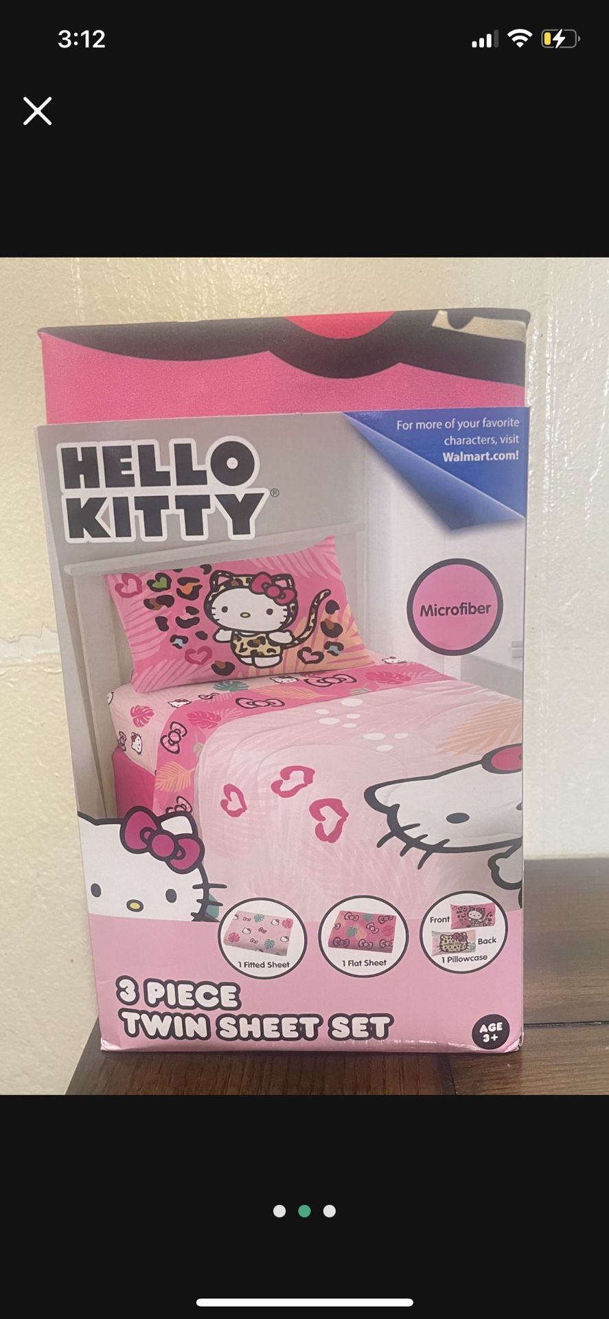 Hello Kitty Twin Sheet Set