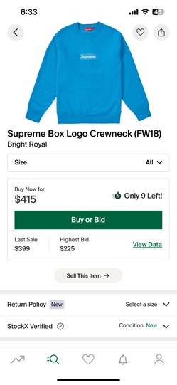 Supreme Bogo Crewneck (FW18)