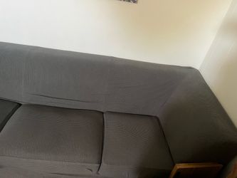 Gray Fabric 3-Seater Sofa