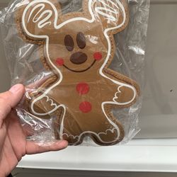 New Disney Christmas mickey mouse ginger cookie coin bag  
