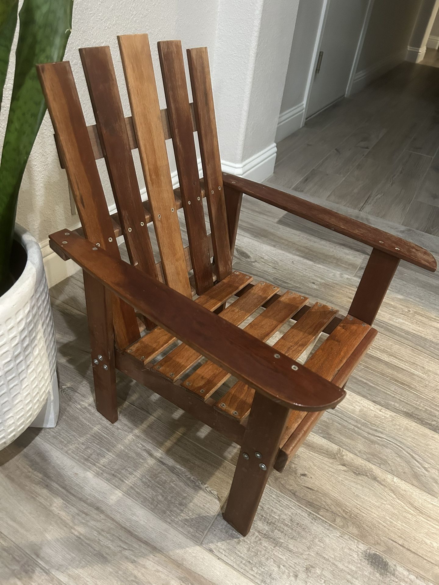 Child’s Wood Chair Bedroom Patio Garden Summer