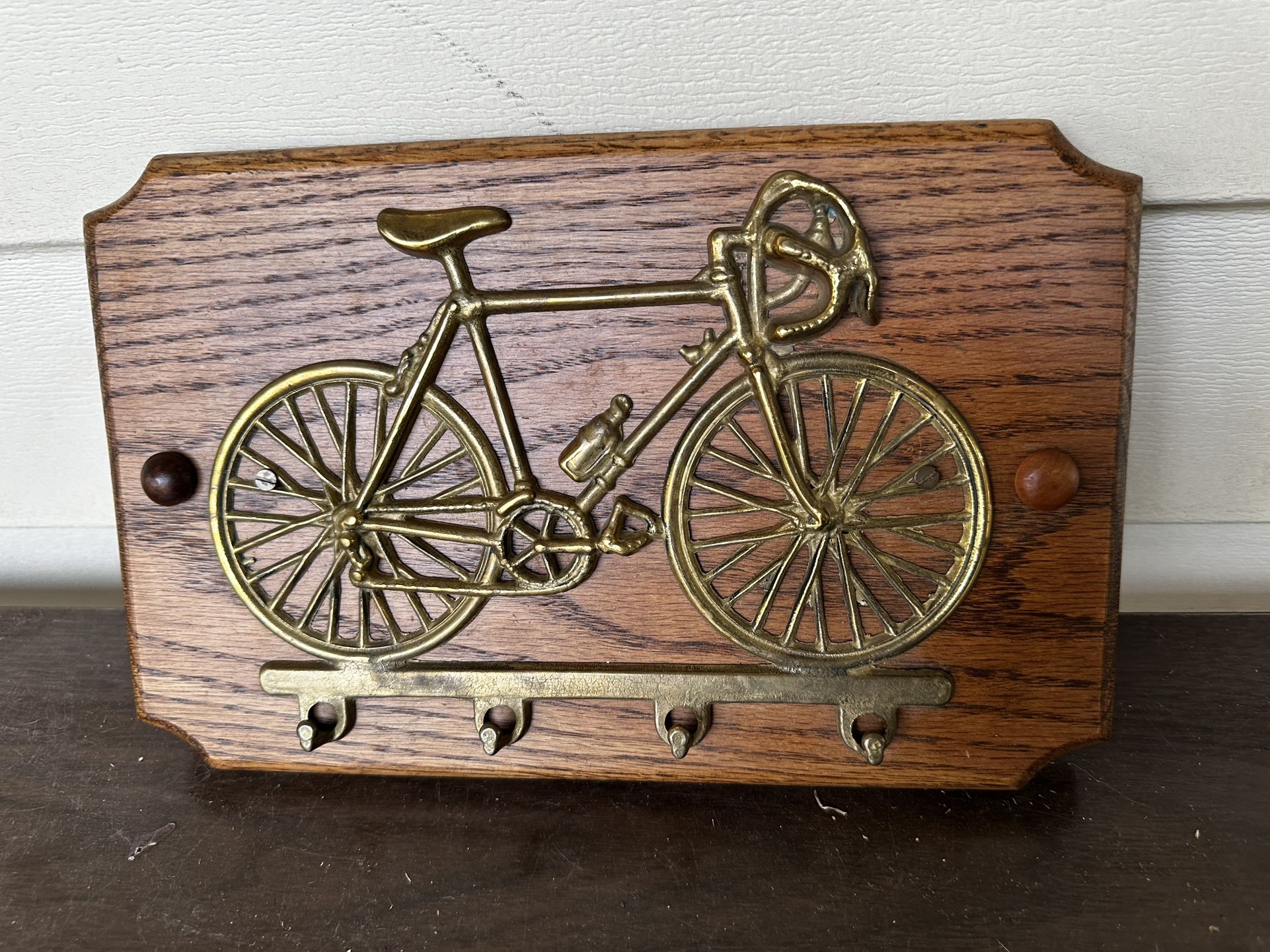 Bicycle Brass Key & Letter Holders Wall Art Decor Unique