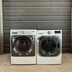 High-Capacity Kenmore Washer & LG Gas Dryer Front-Load Set