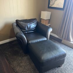 Macy’s Italsofa chair and ottoman 