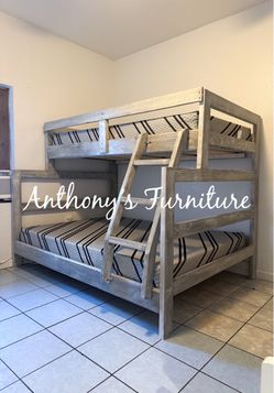 Twin bunk bed and mattress