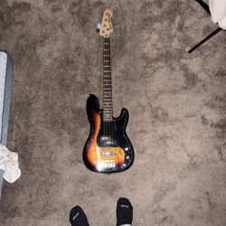 Used Squier precision bass 2 Tone Sunburst Electric Bass Guitar