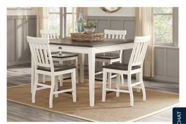 Keston White 7 Pc Square Counter Height Dining Room