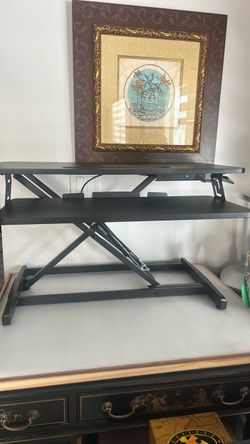 Black Standing Desk Converter Riser