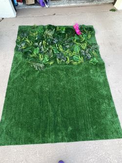 Artificial Grass Turf  94x71 + Free Removable Flowers