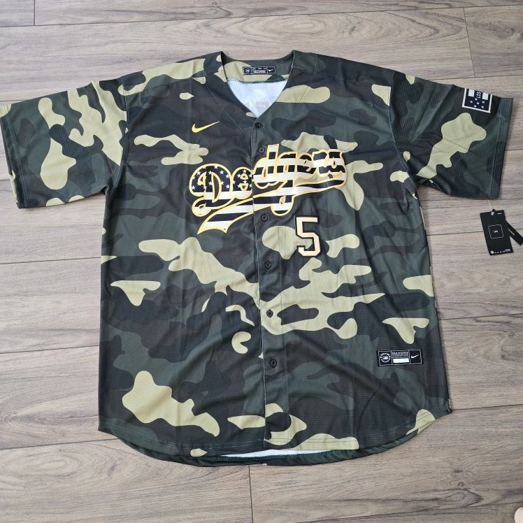 LA Dodgers Freedie Freeman Salute To Service Stitched Jersey . S To 3xl