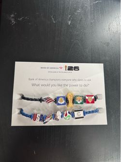 2 Charm Bracelets USA FIFA World Cup 2026 Bank Of America