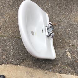 Bathroom Vanity and Mirror