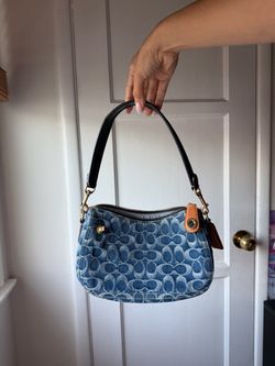 Coach Denim Signature Mini Shoulder Bag