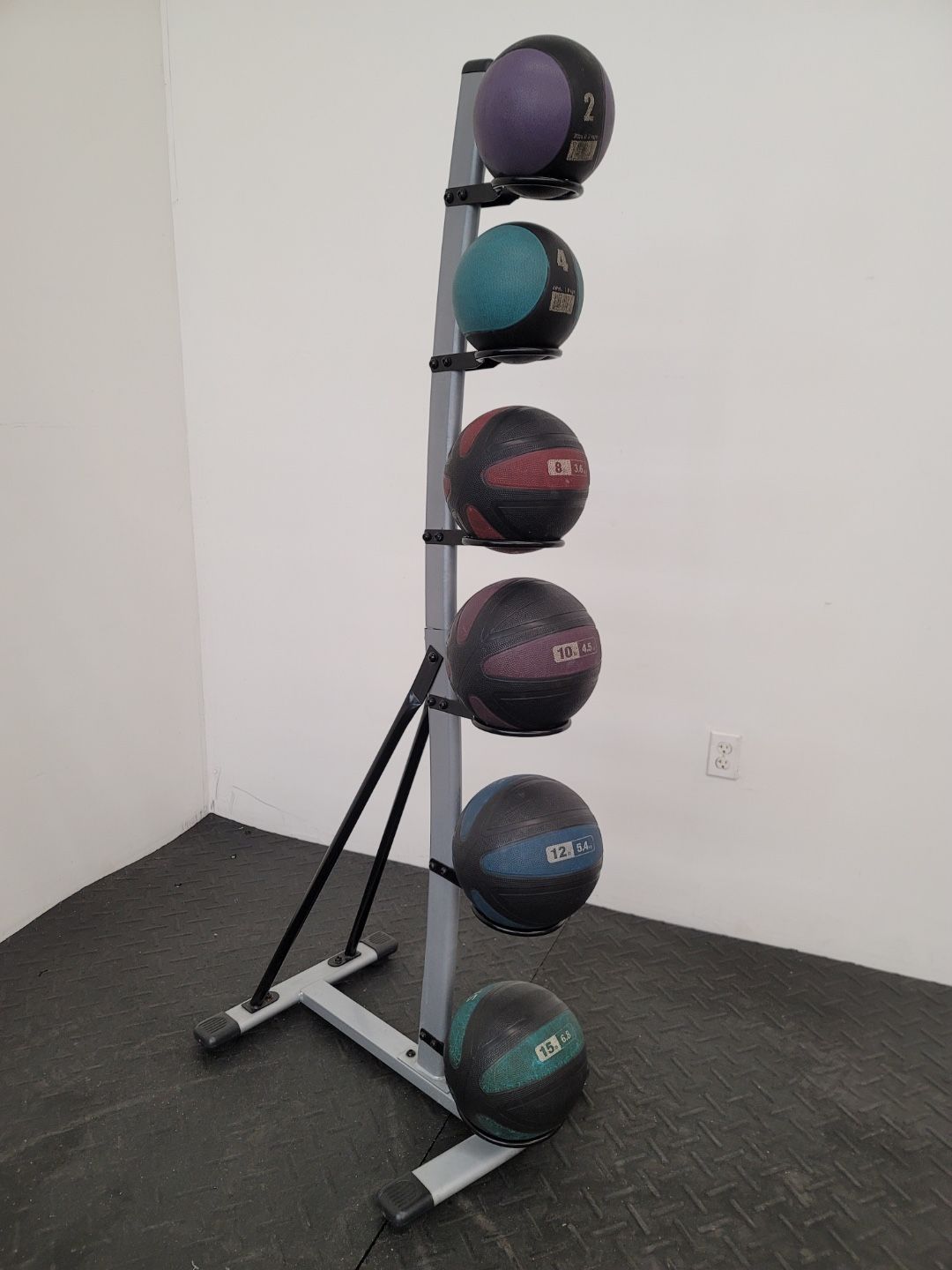 Med Ball Set and Storage Rack