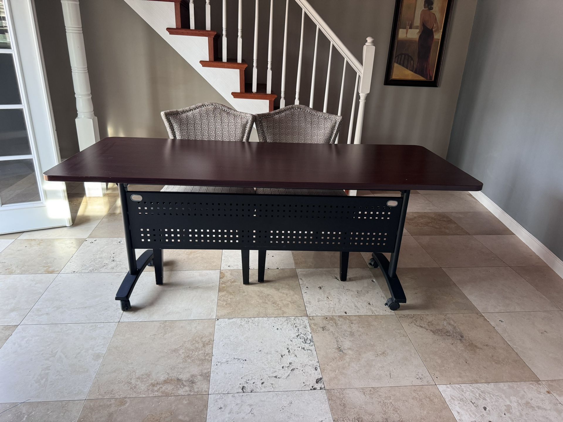 Lorell Cherry Flip Top Table