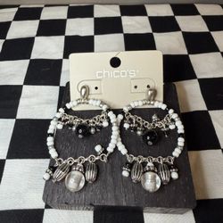 Chico’s Beaded Hoop Earrings