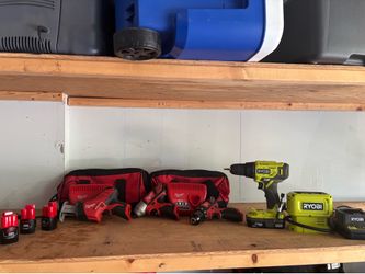 12v Milwaukee Drill, impact drill and hacksaw