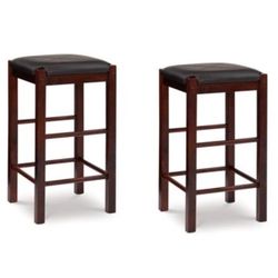 Linon Tavern 2 Piece Espresso Counter Stool