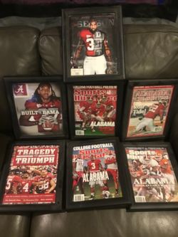 Alabama football sport illustration cover page  of players