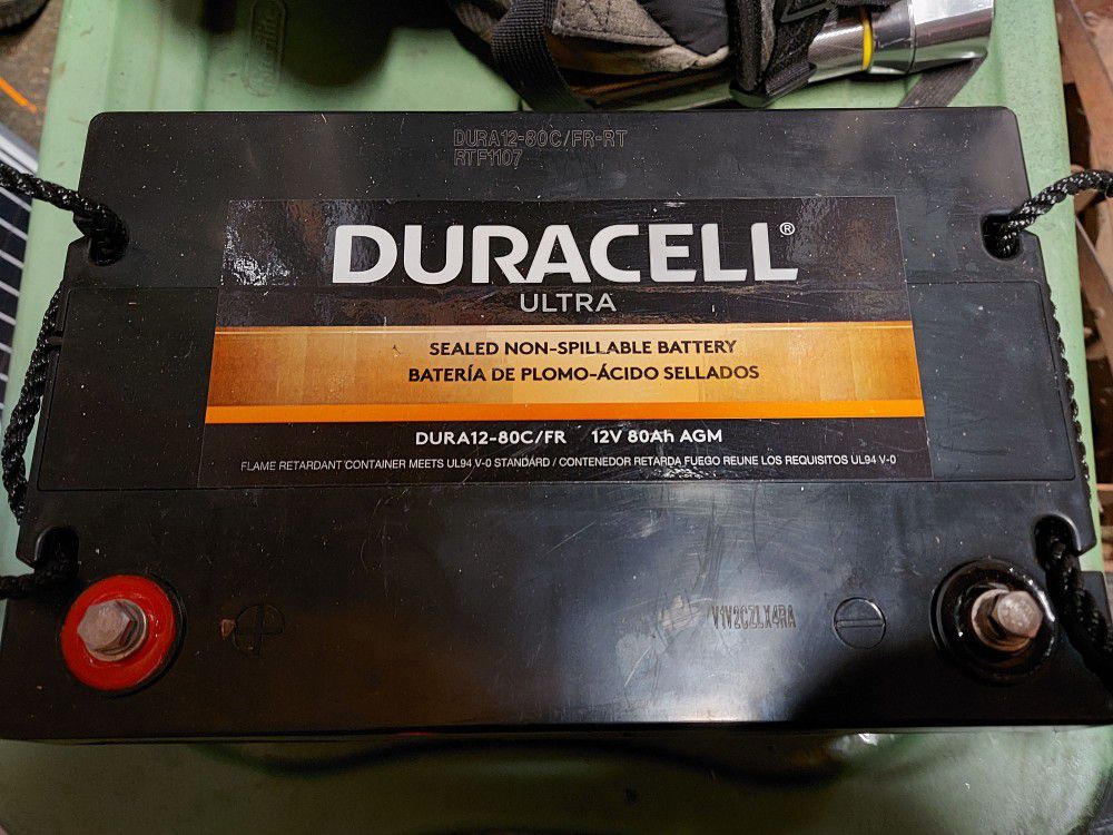 Duracell DURA12-80C/FR 12V 75Ah Battery with M6 - Insert Terminals