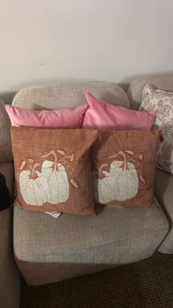 Fall Pumpkin Throw Pillow Covers Set of 2