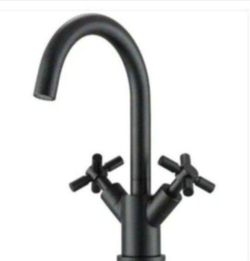 Ancona  Prima Colori Single Hole 2-Handle Bathroom Faucet in Matte Black