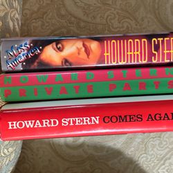Howard Stern SIGNED Private Parts Book + 2 Others (Miss America, Comes Again)."