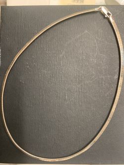 Silver omega necklace