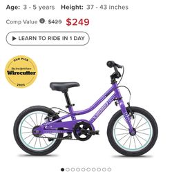 Guardian 14 Inch Bike Like New. Retails $249