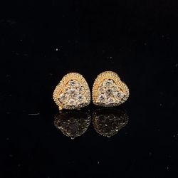 Diamond heart earrings