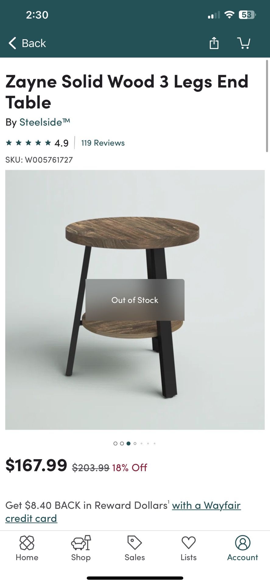 Solid Wood End Tables (Quantity: 2)
