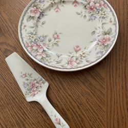 Japanese Cake Plate And Knife