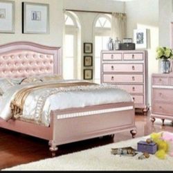 Brand New Rose Pink 4pc Full Size Bedroom Set